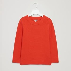 COS ¾ Sleeve Red Chunky Knit